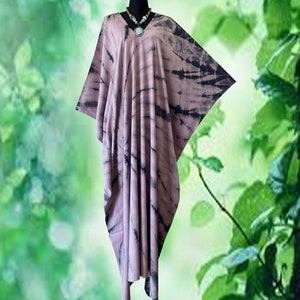 Japanese Shibori Dress, Tie dye Kaftan, Boho Summer Dress, Beach Dress, Work from home Loose fit Maxi Dress, One size Plus Size