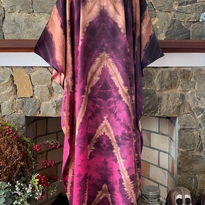 Shibori Bleach Tie Dye Wearable Art Casual Kaftan Dress - Etsy