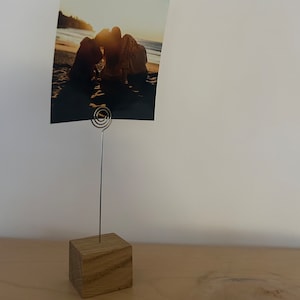 Stylish wooden photo stand I picture frame I card holder I picture holder photo clip I ready for dispatch within 24 hours