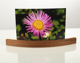 Handmade Wooden Photo Holder | Walnut or Cherry Stand | Minimalist Frame for Photos & Postcards | Gift Idea | Ships in 24h