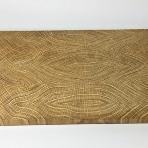 Handmade Oak Cutting Board with Brass Handle – End Grain Chopping Block – Sustainable Kitchen Gift – Natural Wood Prep & Serving Board image 7
