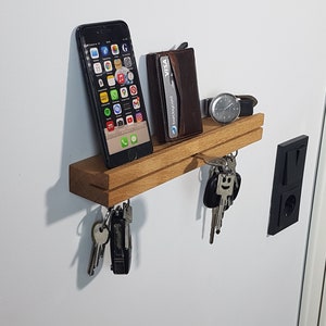 Key rack with additional storage place to keep order I key rack I magnetic key holder I magnet key hook