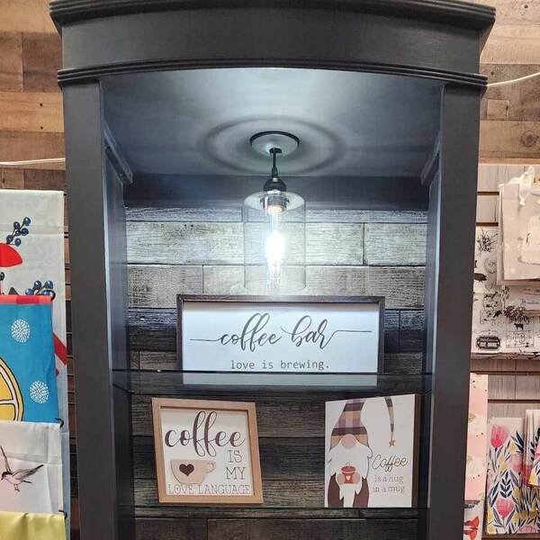 Coffee Bar Hutch Etsy