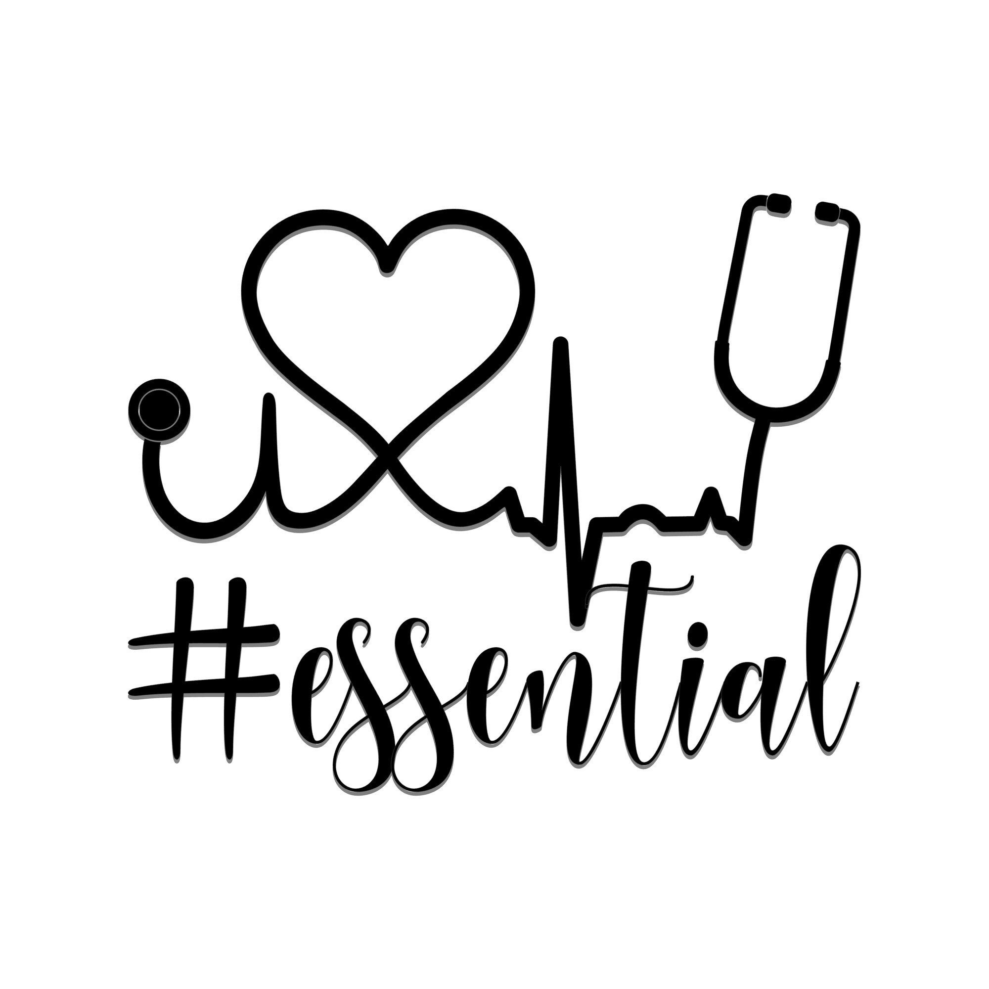 Download Essential Nurse Doctor Lab Tech Black SVG/Silhouette ...