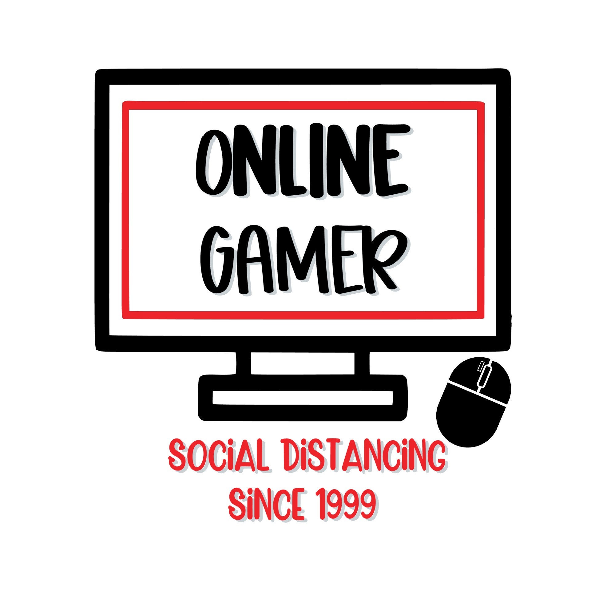 Download Online Gamer Social Distancing SVG Download/Shirt/Tote ...