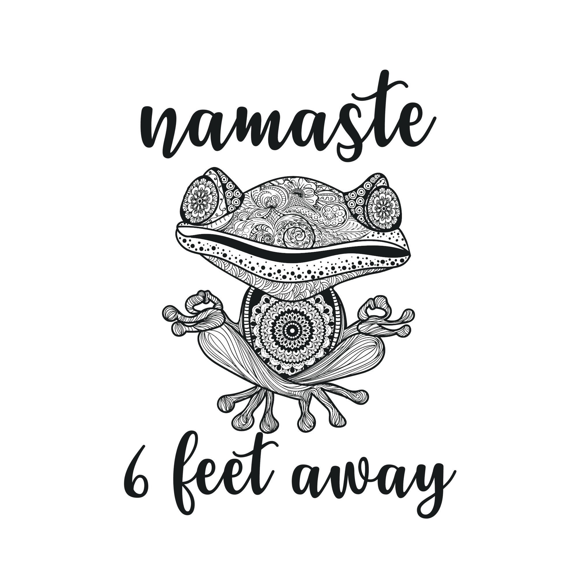 Download Namaste Social Distancing SVG -Cricuit/Silhouette/Yoga ...