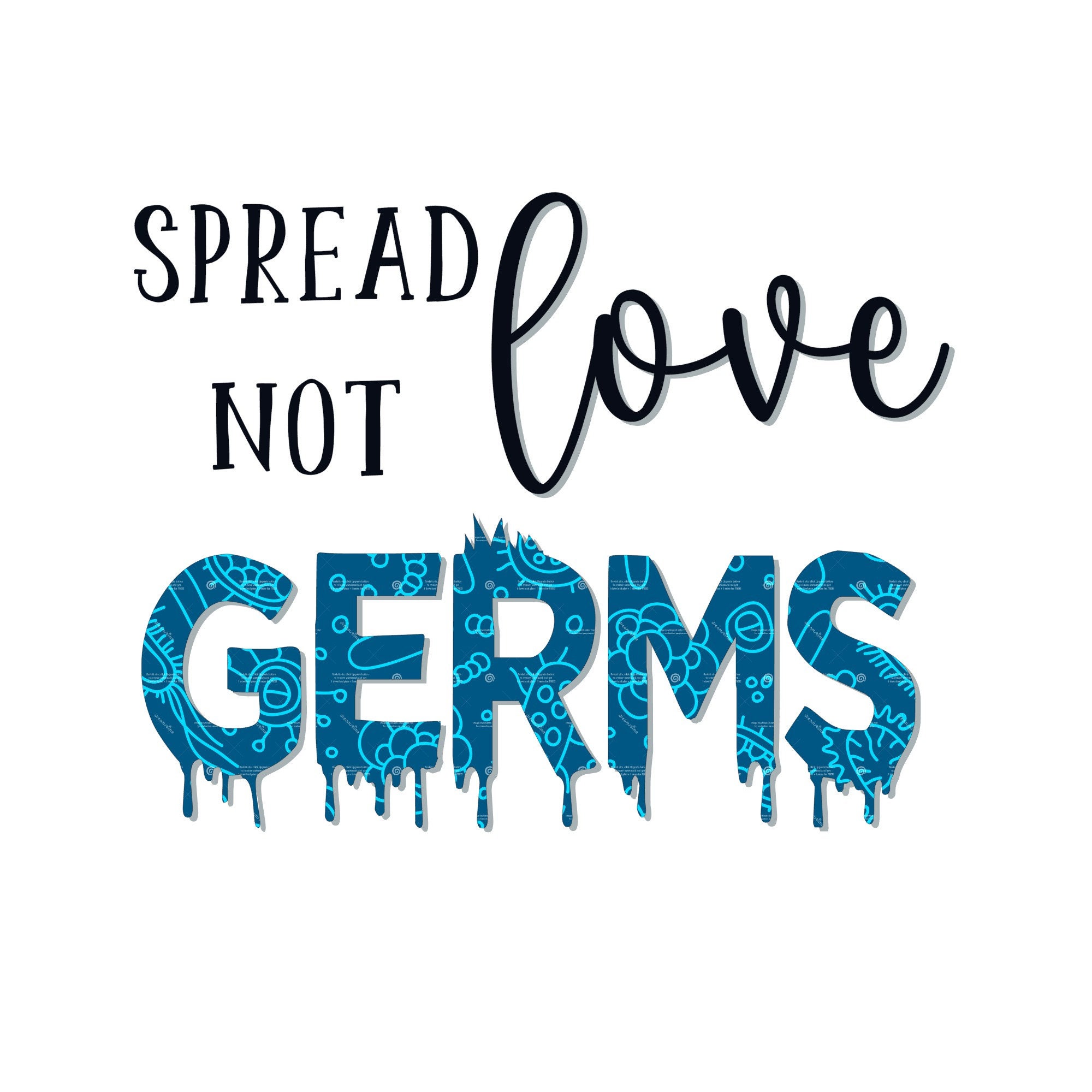 Download Spread Love Not Germs Social Distancing SVG Download/Shirt ...