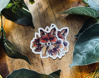 Fox Sticker | Waterproof Sticker | Cottagecore | Vinyl Sticker | Laptop Sticker | Planner Sticker | Journal Sticker | Water Bottle Sticker