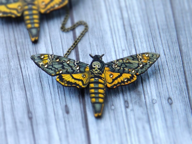 Death/'s Head Moth Sweater Guard Brooch