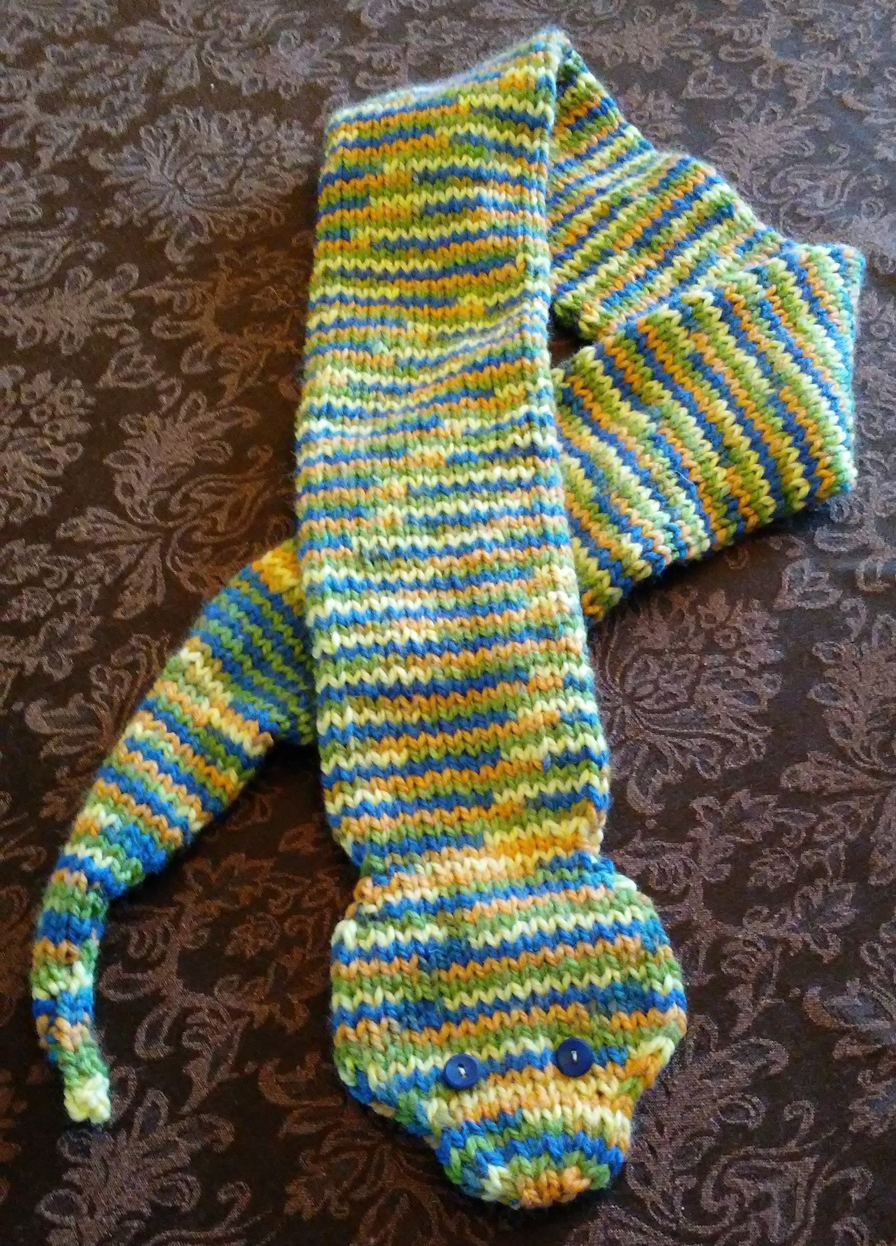 Snake Scarf Knitting PATTERN Great Boy Gift Etsy