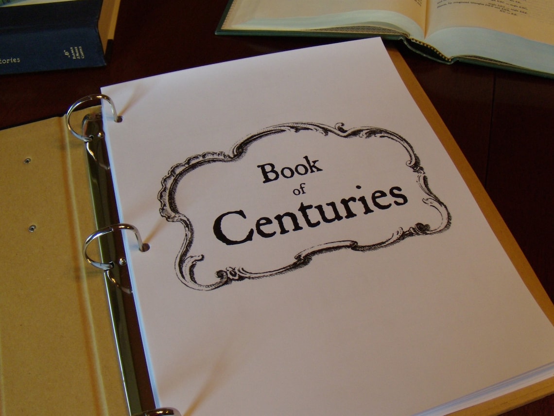 Book of Centuries Printable Pdf Download | Etsy