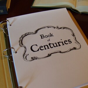 Book of Centuries Printable Pdf Download - Etsy Australia