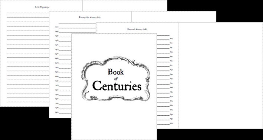 Book of Centuries - Printable Pdf Download - Etsy