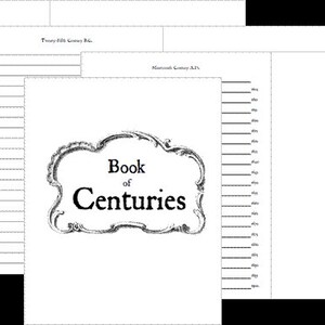 Book of Centuries Printable Pdf Download | Etsy