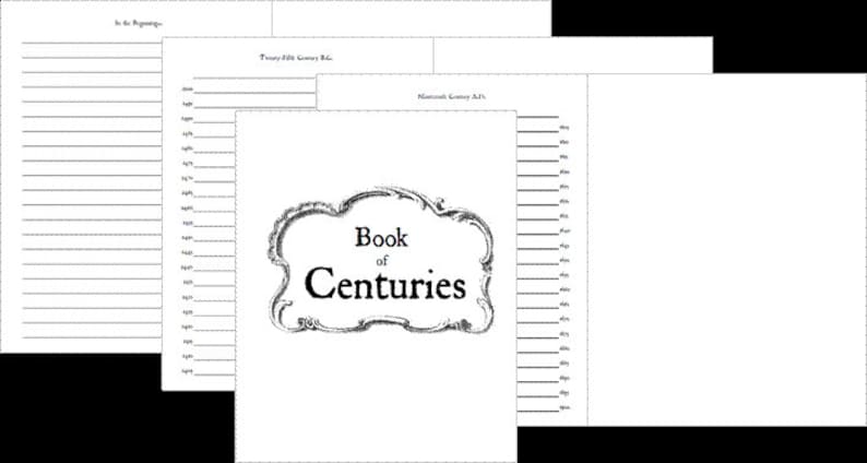 Book of Centuries Printable Pdf Download | Etsy