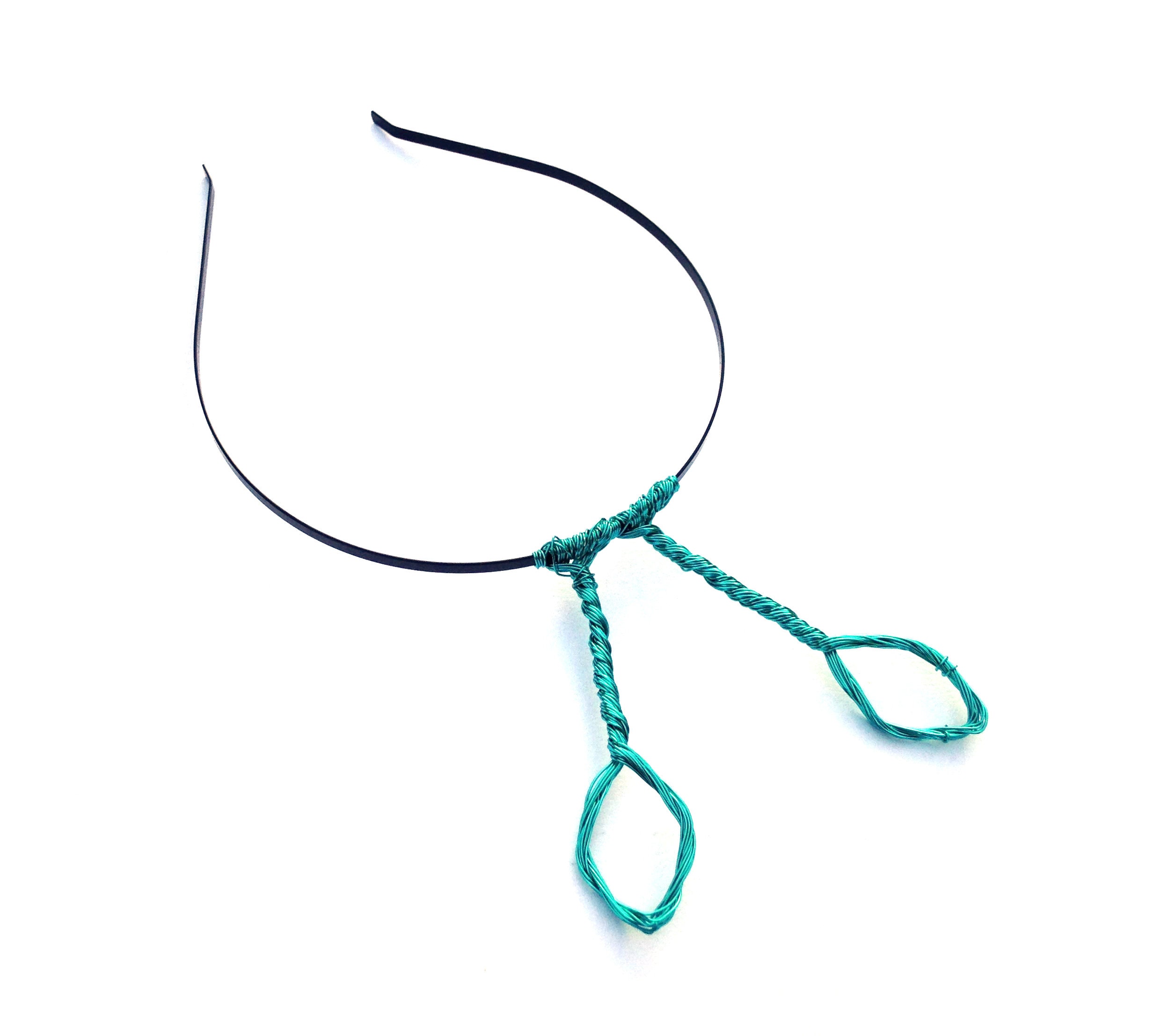 Alien Antenna Headband Green Wire Antennae Halloween Hair Etsy UK