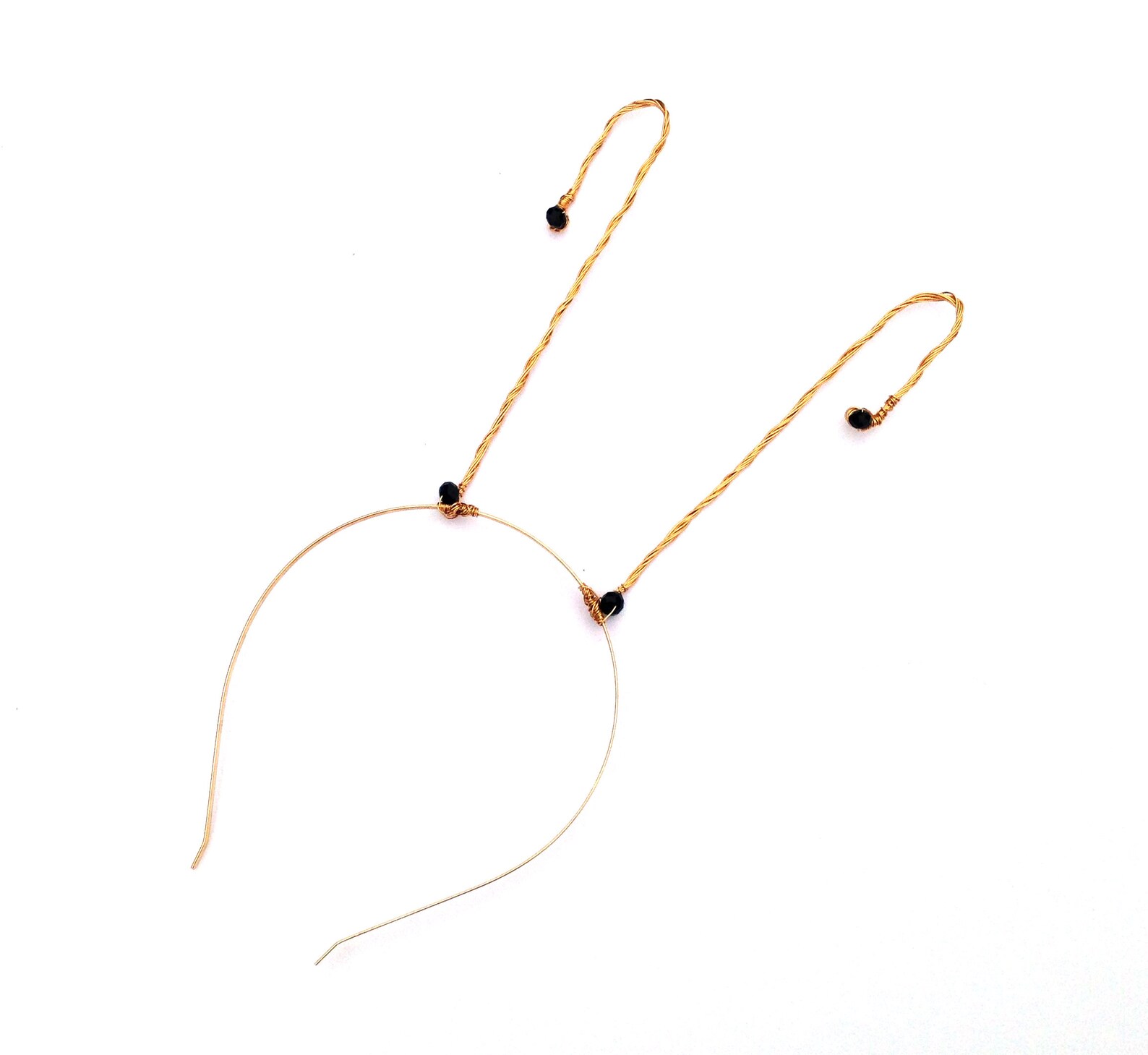 Gold Butterfly Headband Quirky Curved Wire Antennae Fairy Etsy