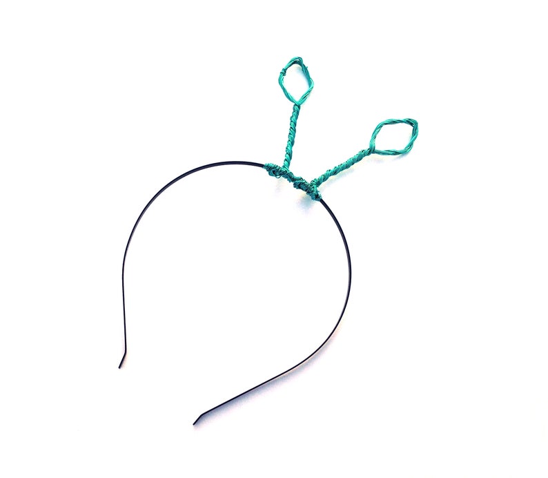 Alien Antenna Headband Green Wire Antennae Halloween Hair Etsy