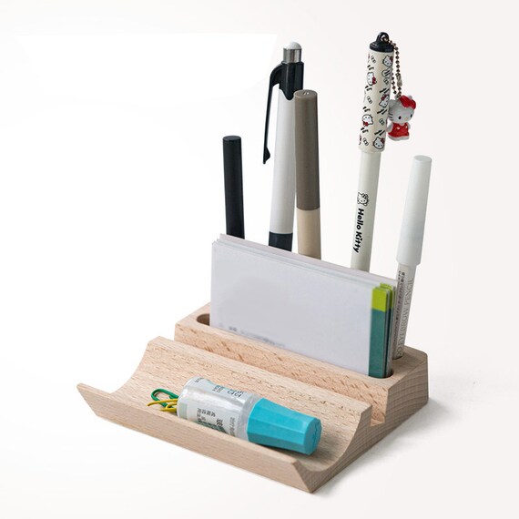 High End Wood Pen Holder Desk Accessories Pen Stand Office Etsy