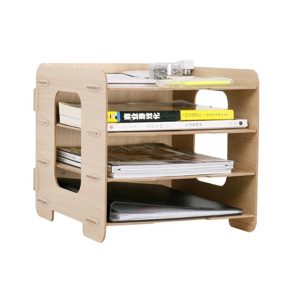 Diy Wood Hand Made Desk Organizer Office School Supplies Desk Etsy