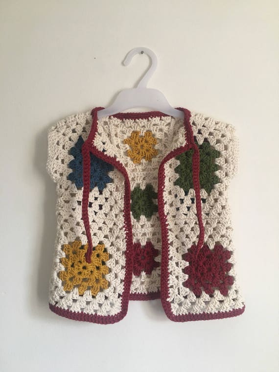 Crochet Waistcoat 3Y | Etsy