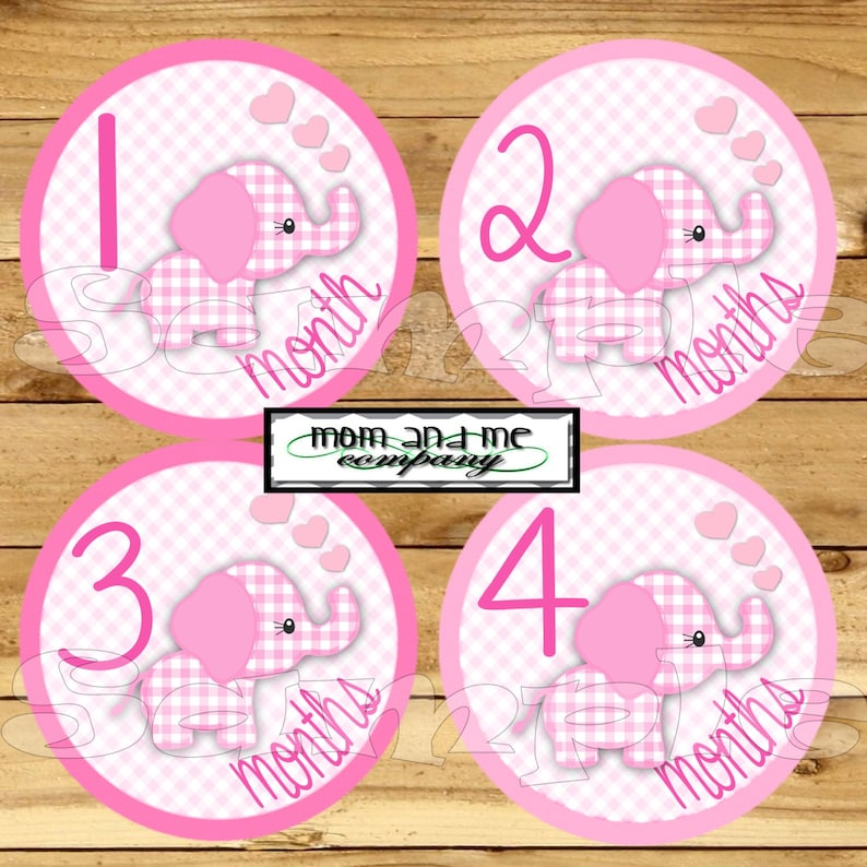 Baby Infant Monthly Mom Weekly Stickers New Born Party Shower 1-12 Months New