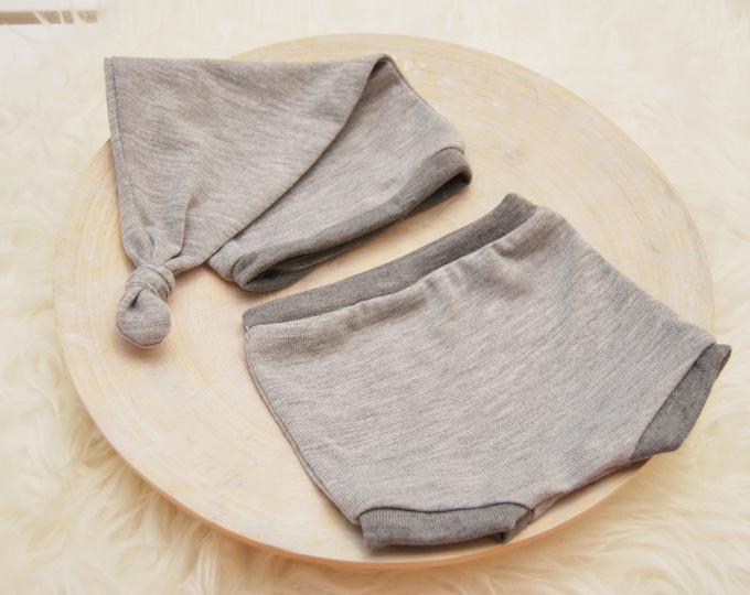 Newborn boy set: panties & hat newborn pants baby hat photo prop newborn props