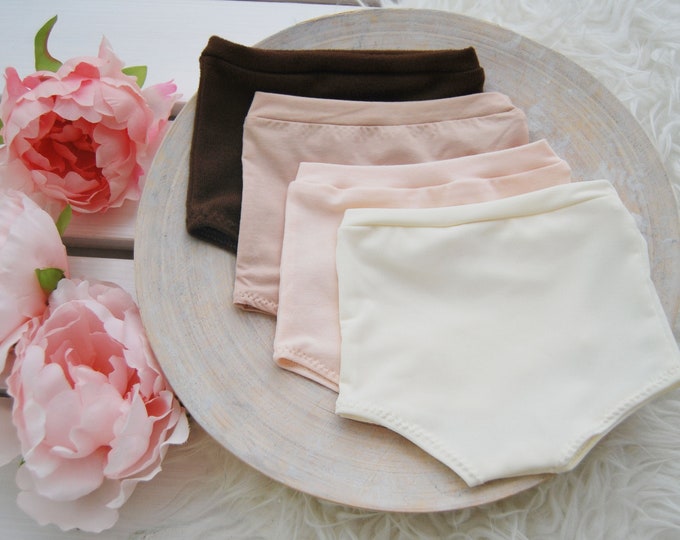 Diaper Cover Newborn Photo Prop Posing Panties Newborn Photography Prop - choose your color, Baby Diaper Cover Nude Skin Nappy Cover Newborn