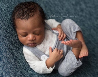 Baby boy Romper Newborn Photo Prop Blue White Newborn Photo Outfit Boy Coming Home Outfit Boy Long Sleeve Bodysuit Newborn Photography Props