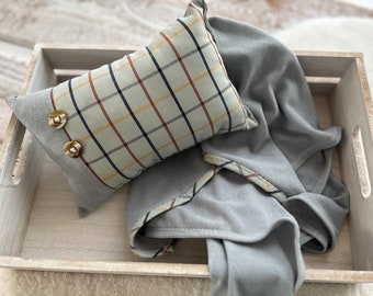 Newborn Photo Pillow Newborn Layer Newborn Photography SET Baby Boy Posing Pillow Newborn Blanket Newborn Layering Photography Gray Boy Prop