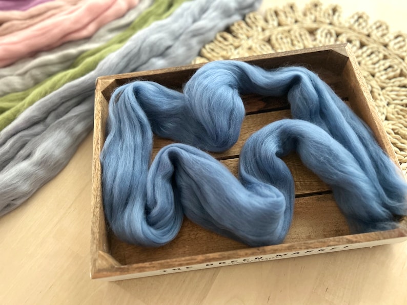 Extra Fine Merino Wool Roving: Matte Colored Wool for Felting - Etsy