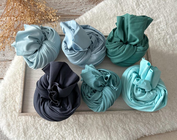 Fabric Wrap Newborn Photography Wrap Baby Wrap Fabric Layer Newborn Swaddle Wrap Stretch Jersey Fabric Blue Boy Newborn Photo Prop Baby Boy