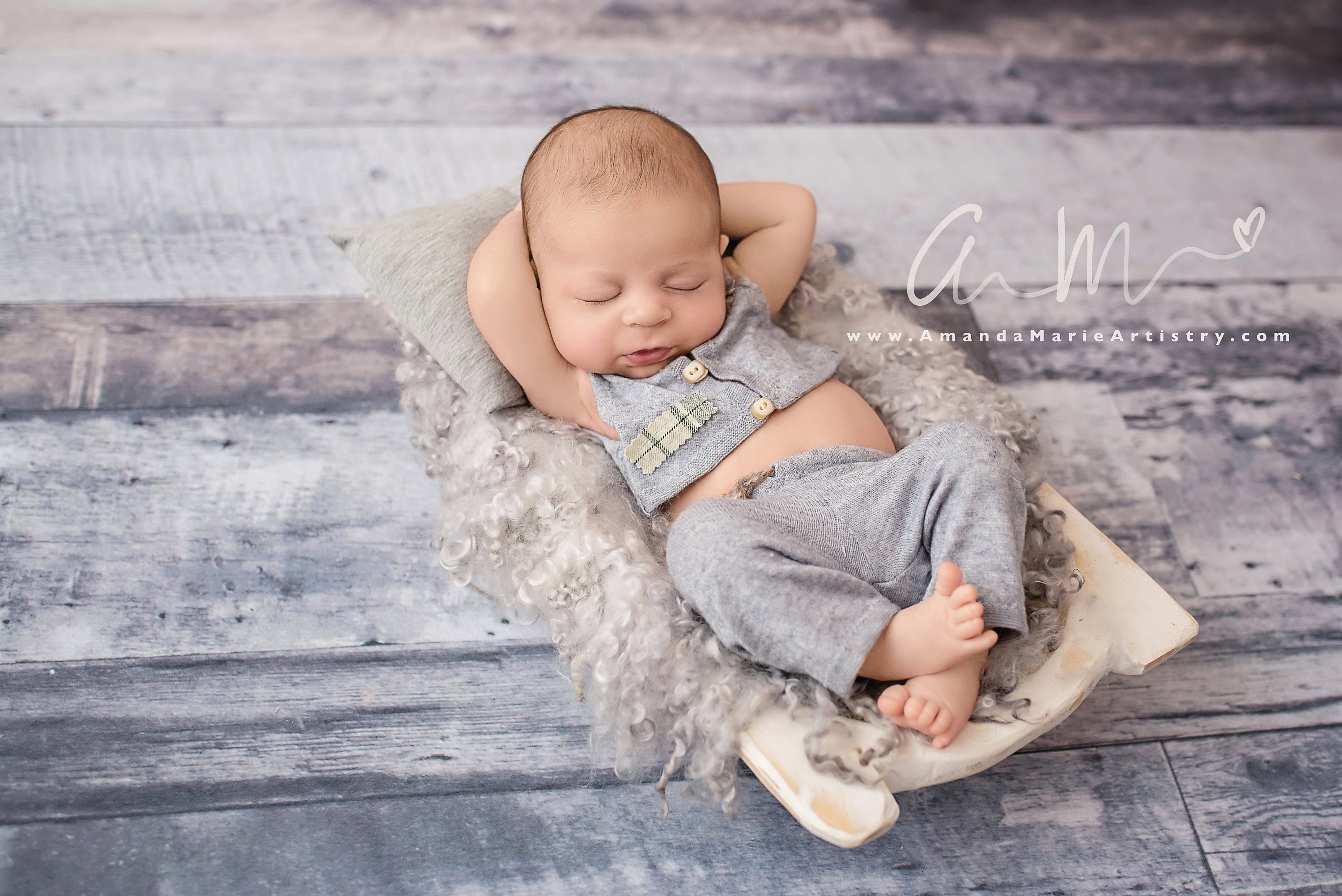 Newborn photo prop set baby boy pants & newborn top, newborn outfit