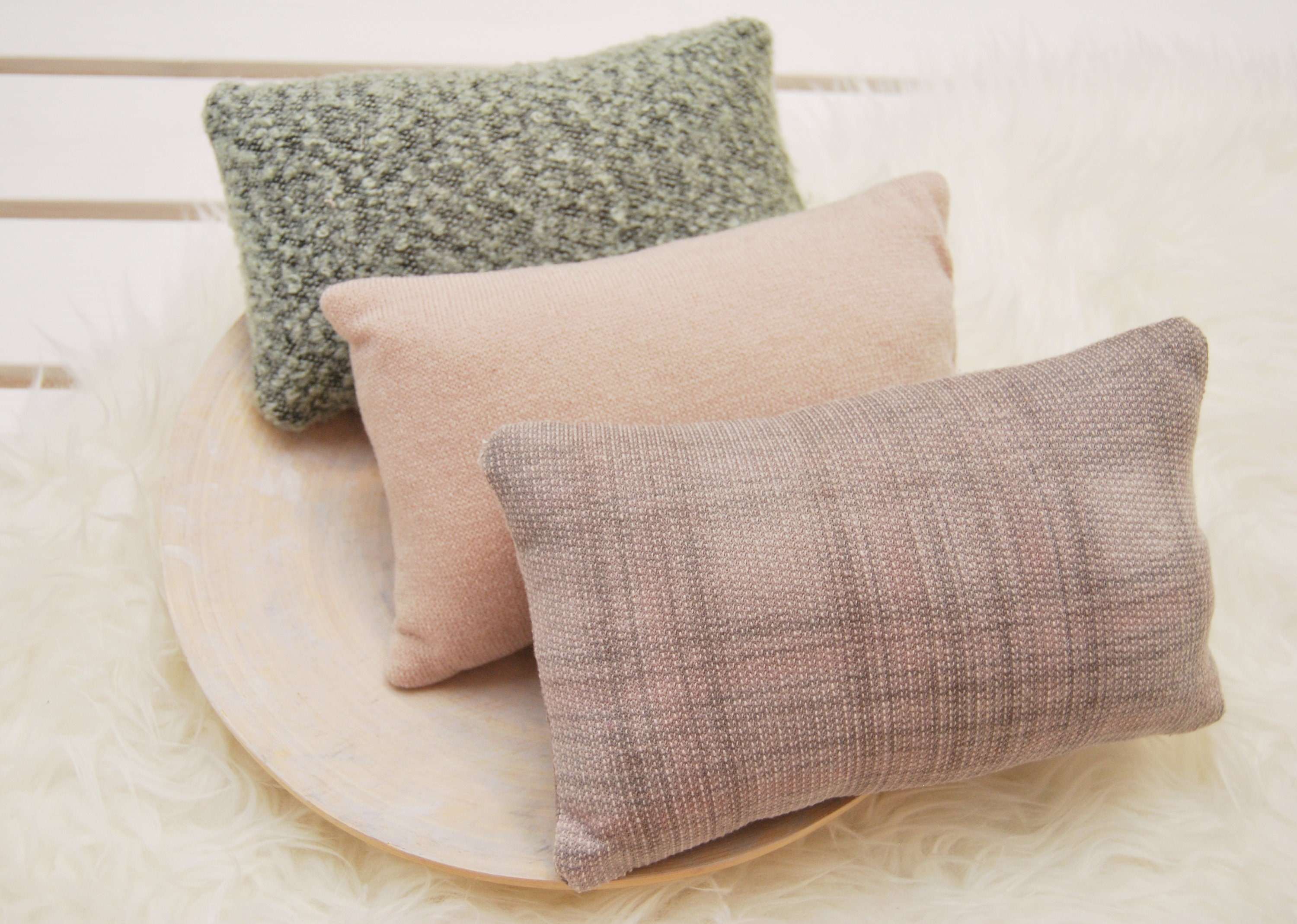 Newborn posing pillow, baby photography pillow neutral beige, newborn