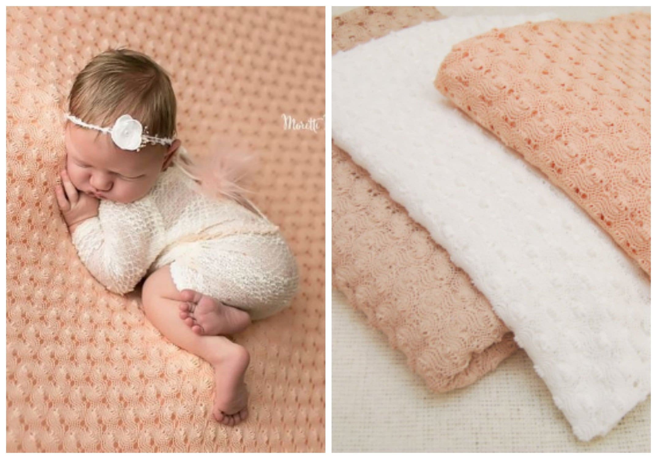 SALE Knit Texture Baby Posing Fabric Blanket Rug Newborn Backdrop Photo Prop 