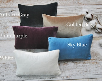 Velvet Newborn Posing Pillow with Zippered Cover: Photography Prop
