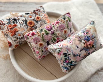 Newborn Posing Pillow Newborn Photo Prop Newborn Pillow Floral Velvet Photography Pillow Autumn Baby Posing Prop Baby Girl Props Photoshoot