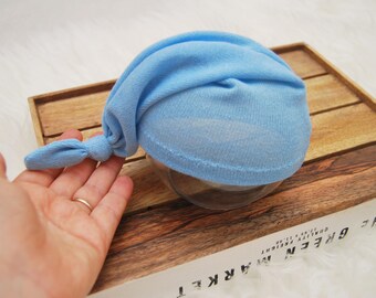 Newborn hat phtoto props  baby boy knot hat photography prop newborn sleepy hat