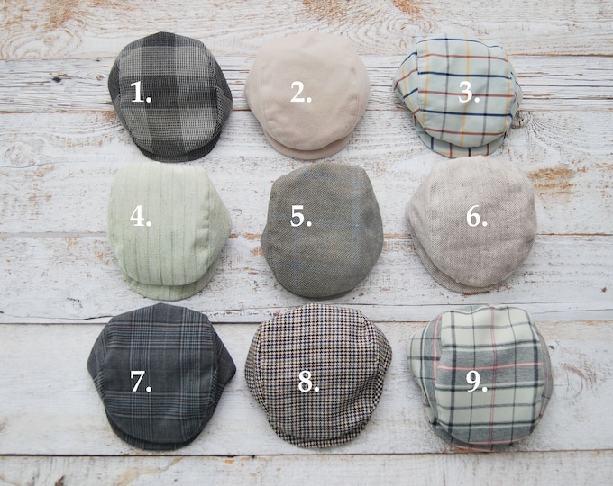 Newsboy cap for photography shoots newborn photo prop hat - choose your color Newborn cap Baby boy flat cap