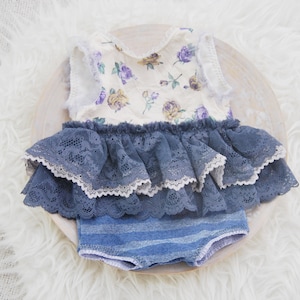 Baby girl romper newborn photo prop outfit lace romper newborn baby shower props