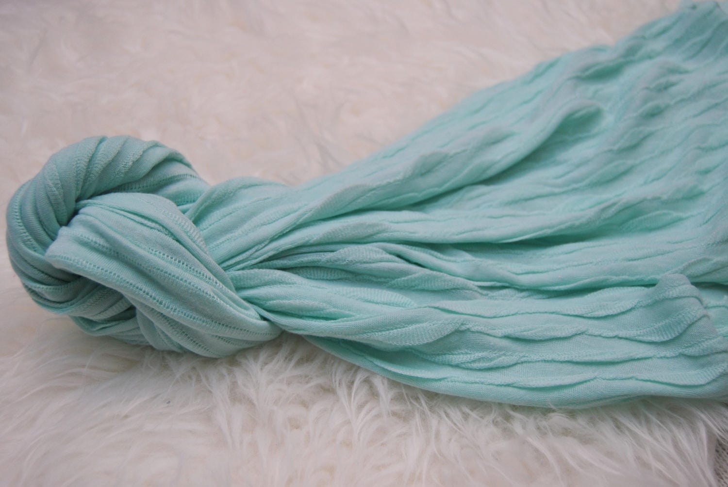 Newborn Wrap, Stretch Wrap, Newborn Photo Prop, Mint, Cotton Fabric