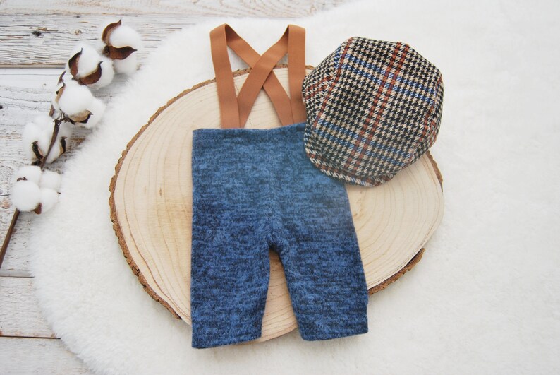 Newborn Boy Set Pants & Newsboy Hat Newborn Photo Outfit Etsy