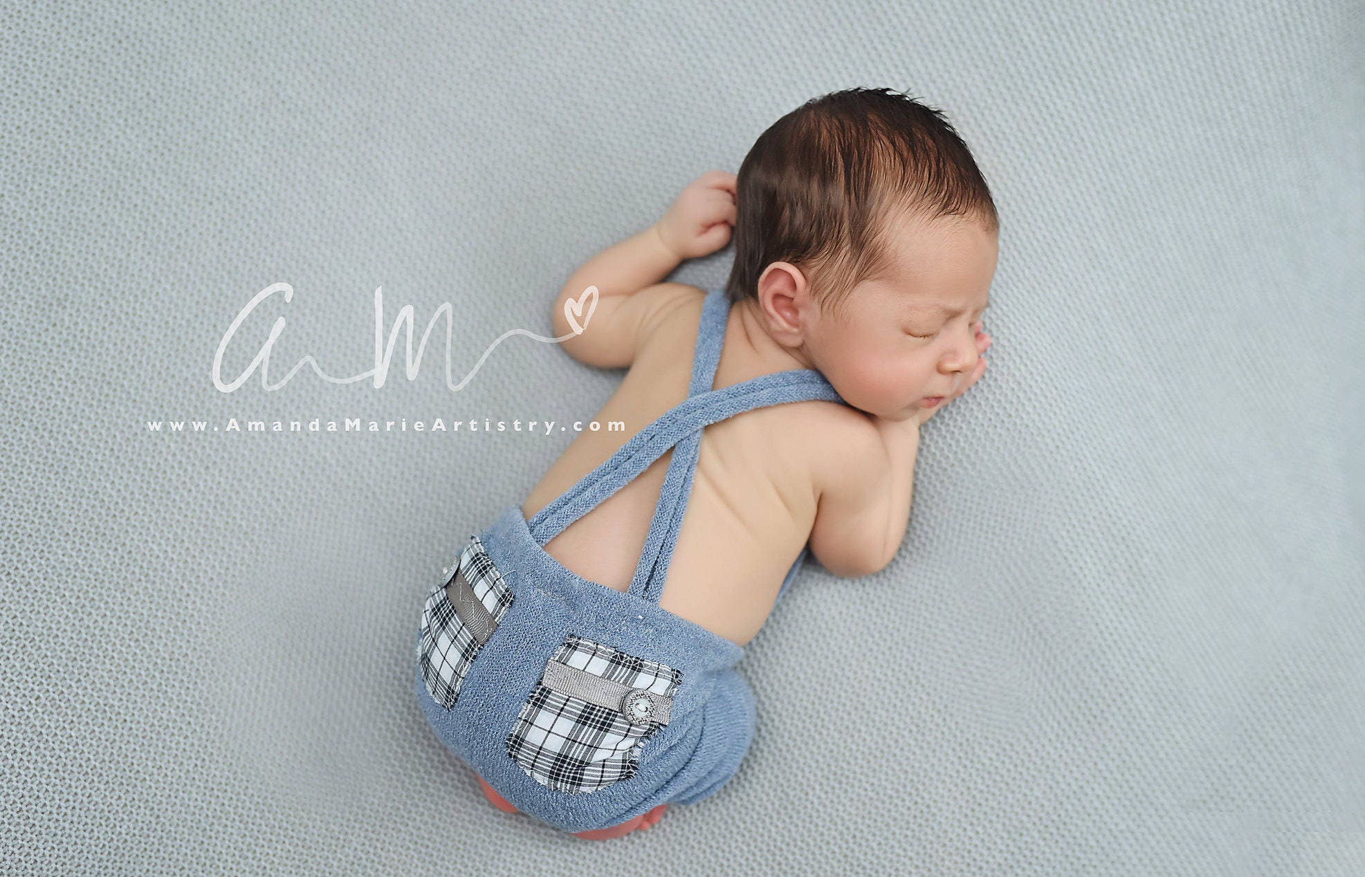 Blue baby boy suspender pants, newborn pants photography prop, newborn