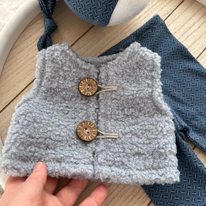 Fur Vest Newborn Pants Newborn Sleepy Hat Baby Boy Outfit
