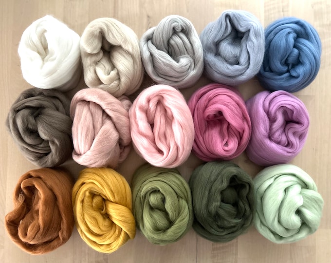 Merino Wool Roving Wool Felting Wool Felt Merino Wool Top Needle Felting Wool Wet Felt Wool Colored Wool for Crafting Wool Batting Matte