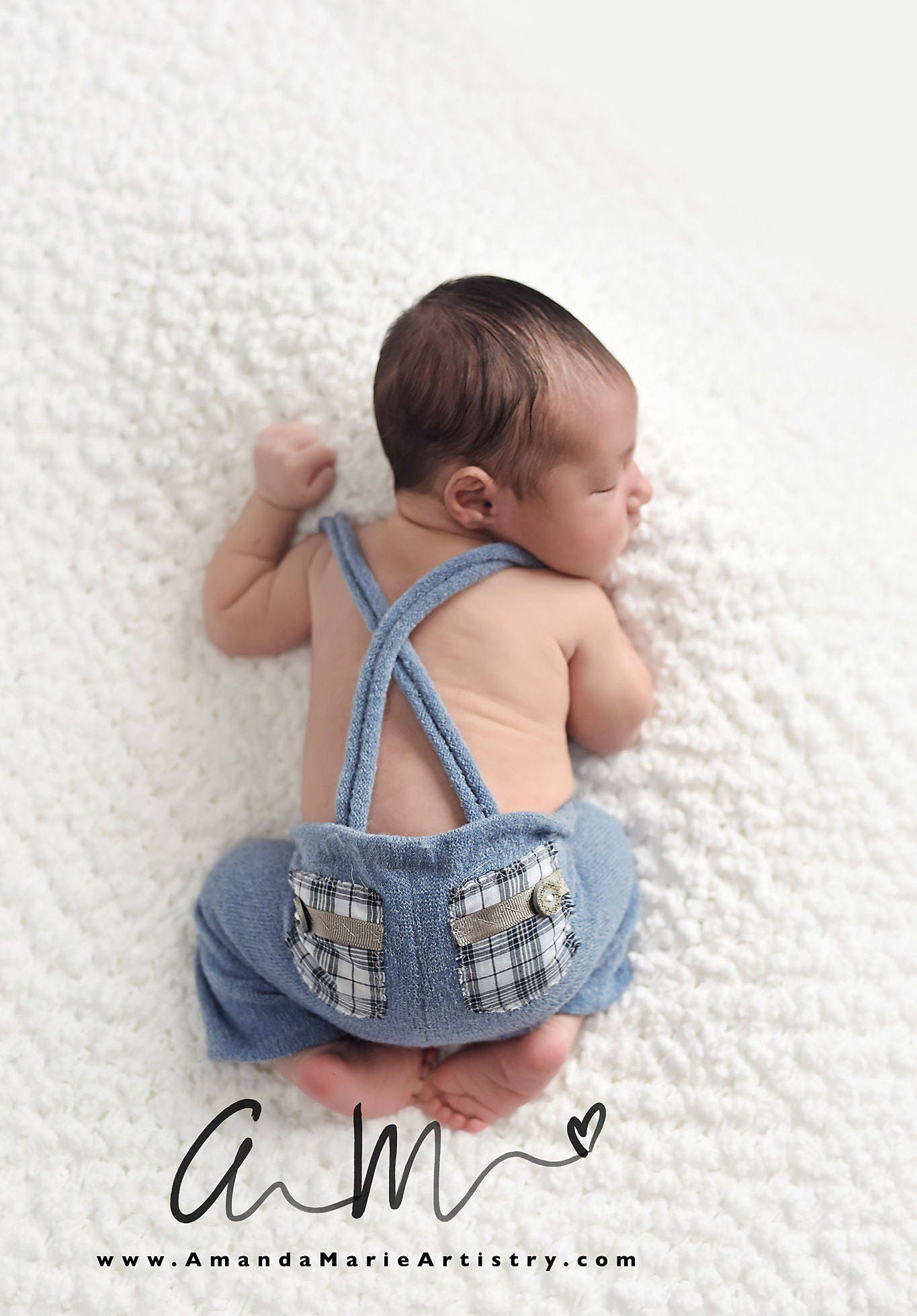 Blue baby boy suspender pants, newborn pants photography prop, newborn
