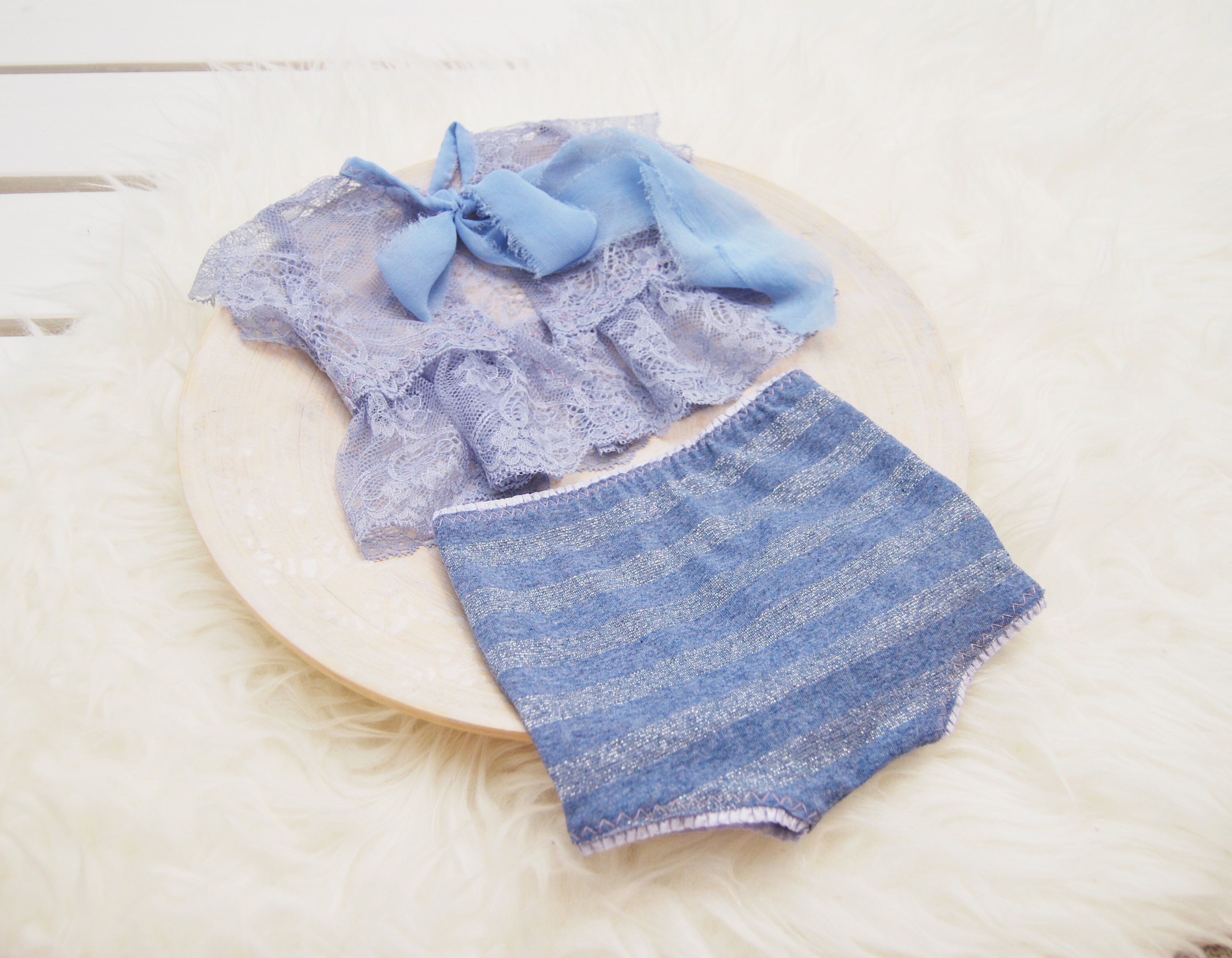 Newborn photo prop outfit, lavander newborn lace dress, baby girl photo