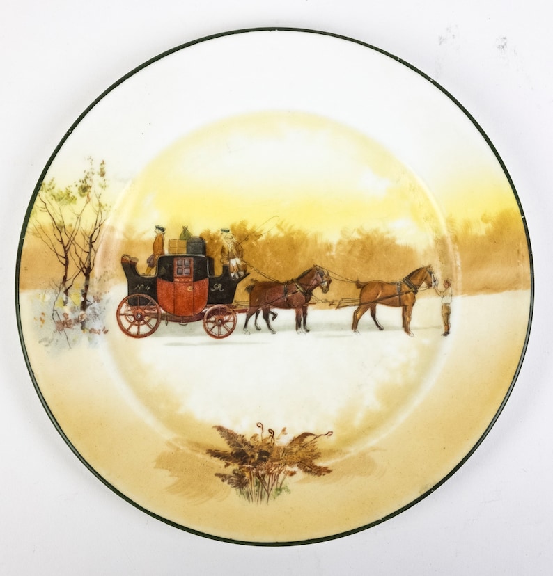 Royal Doulton Coaching Days 10 Dinner Plate Bone China E3804 111