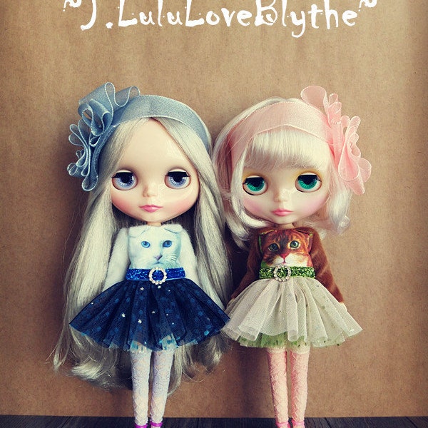 For *****Xia~Blythe dress set with lady cat~made to order~