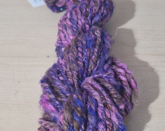 Crocus Bloom handspun sari silk yarn